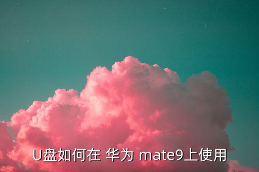 U盤如何在 華為 mate9上使用
