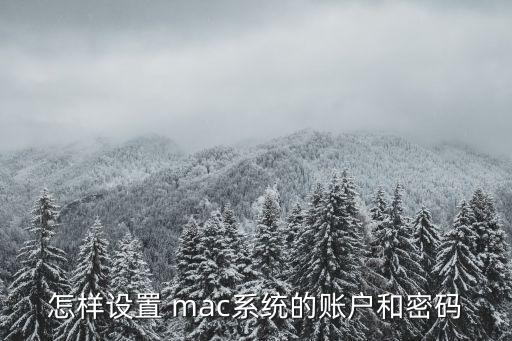 怎樣設置 mac系統(tǒng)的賬戶和密碼
