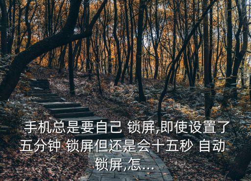 魅蘭手機(jī)總是自動鎖屏,手機(jī)自動鎖屏怎么辦?可以這樣做!