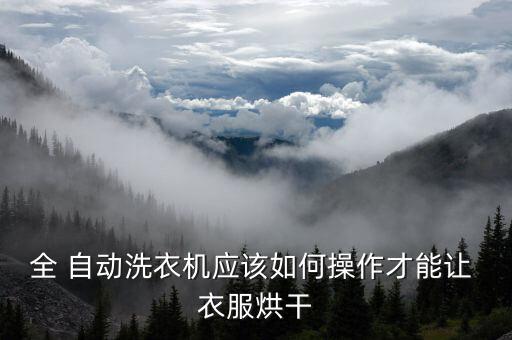 全 自動洗衣機(jī)應(yīng)該如何操作才能讓 衣服烘干
