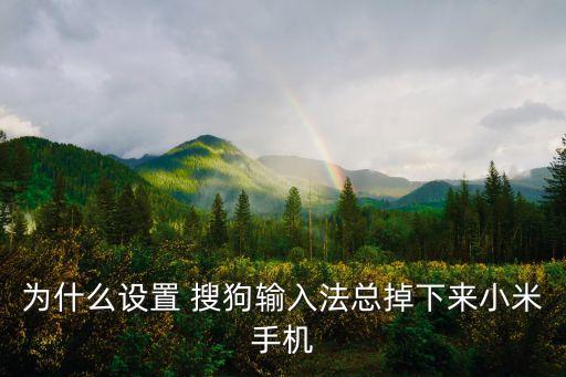 為什么設(shè)置 搜狗輸入法總掉下來小米手機(jī)