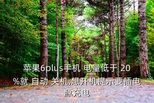 蘋果6plus手機(jī) 電量低于 20%就 自動(dòng) 關(guān)機(jī),想開機(jī)提示要插電源充電