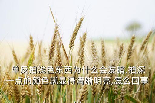  單反拍淺色東西為什么會(huì)發(fā)暗,拍深一點(diǎn)的顏色就顯得清晰明亮,怎么回事...