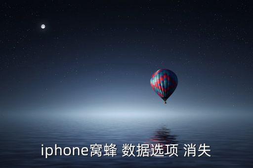 iphone窩蜂 數(shù)據(jù)選項(xiàng) 消失