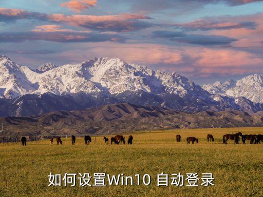 如何設置Win10 自動登錄