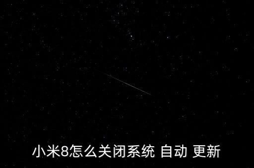 小米8怎么關(guān)閉系統(tǒng) 自動(dòng) 更新