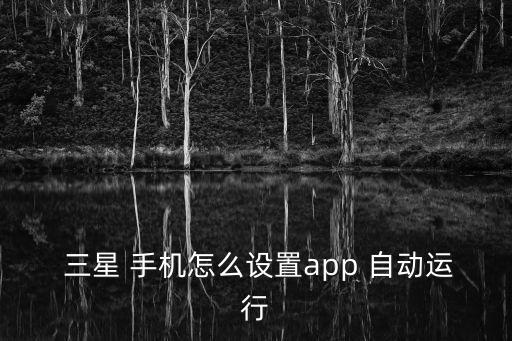  三星 手機(jī)怎么設(shè)置app 自動(dòng)運(yùn)行