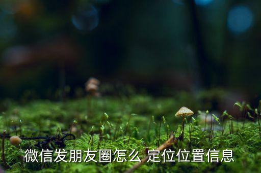 微信發(fā)朋友圈怎么 定位位置信息