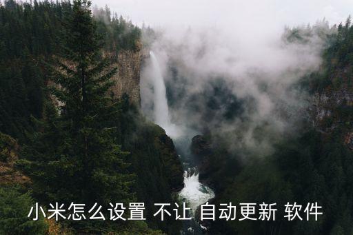 小米怎么設(shè)置 不讓 自動(dòng)更新 軟件