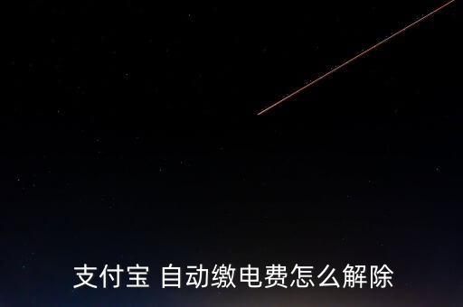  支付寶 自動繳電費(fèi)怎么解除