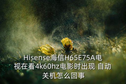 Hisense海信H65E75A電視在看4k60hz電影時出現(xiàn) 自動 關(guān)機怎么回事