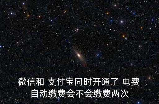  微信和 支付寶同時(shí)開(kāi)通了 電費(fèi) 自動(dòng)繳費(fèi)會(huì)不會(huì)繳費(fèi)兩次