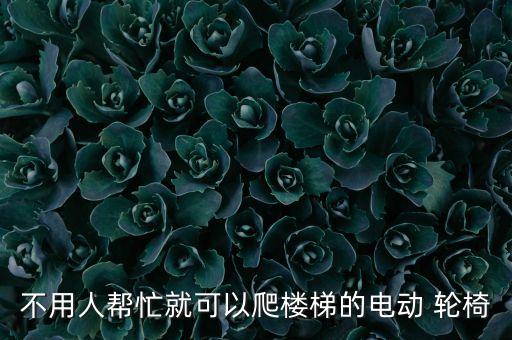 不用人幫忙就可以爬樓梯的電動 輪椅