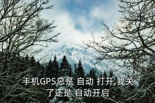 手機(jī)GPS總是 自動(dòng) 打開(kāi),我關(guān)了還是 自動(dòng)開(kāi)啟