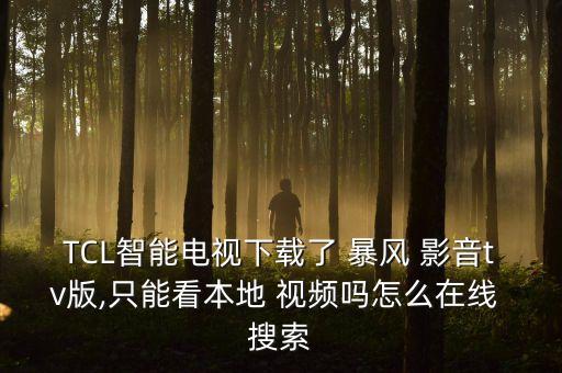 TCL智能電視下載了 暴風(fēng) 影音tv版,只能看本地 視頻嗎怎么在線 搜索