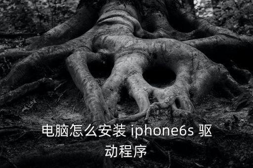 電腦怎么安裝 iphone6s 驅動程序