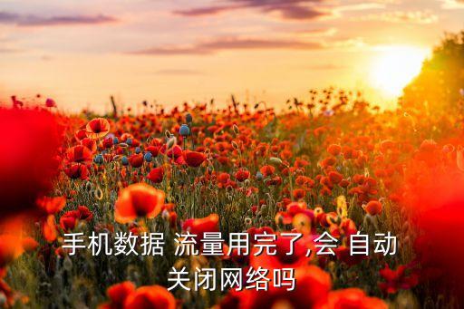  手機(jī)數(shù)據(jù) 流量用完了,會(huì) 自動(dòng) 關(guān)閉網(wǎng)絡(luò)嗎