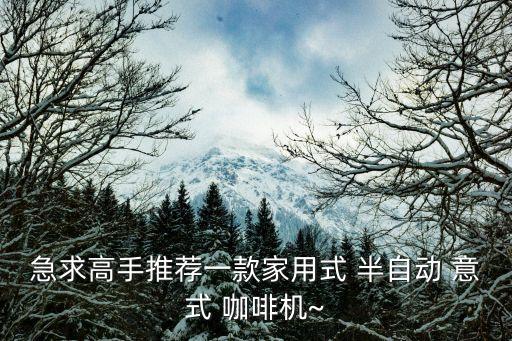 半自動意式咖啡機評測,全自動咖啡機和半自動3/機之別