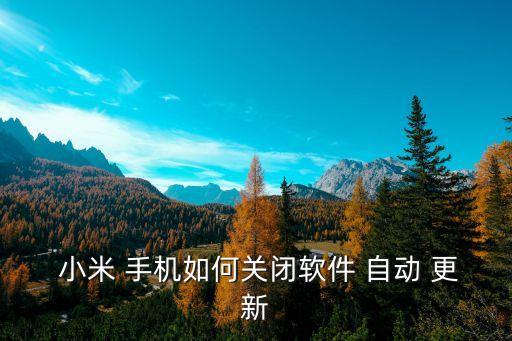 小米手機(jī)自動(dòng)檢查更新,小米8如何關(guān)閉系統(tǒng)自動(dòng)更新