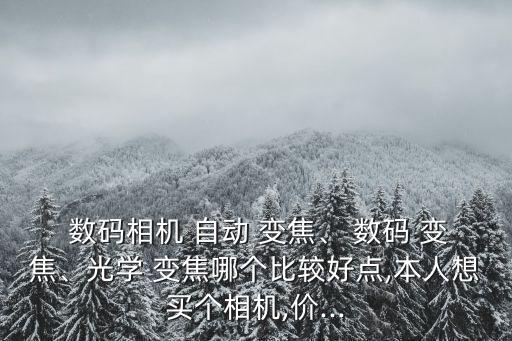  數(shù)碼相機(jī) 自動 變焦、 數(shù)碼 變焦、光學(xué) 變焦哪個比較好點,本人想買個相機(jī),價...