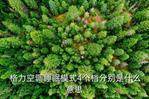  格力空調(diào)睡眠模式4個(gè)檔分別是什么意思