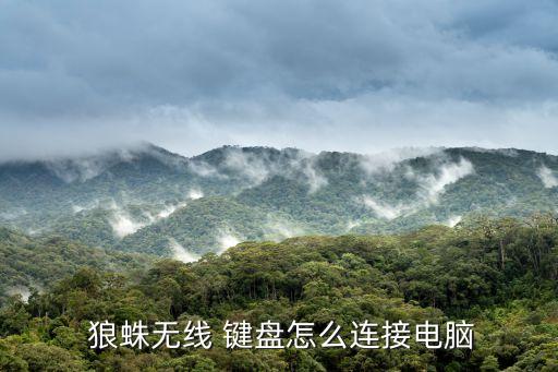  狼蛛無線 鍵盤怎么連接電腦