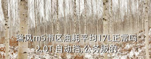  瑞風(fēng)m5市區(qū)油耗平均17L正常嗎 2.0T 自動擋,公務(wù)版的