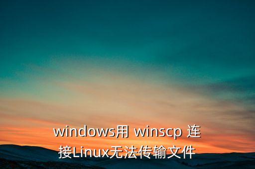 windows用 winscp 連接Linux無法傳輸文件