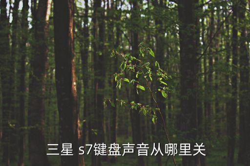  三星 s7鍵盤聲音從哪里關(guān)