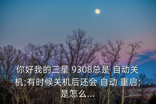 你好我的三星 9308總是 自動(dòng)關(guān)機(jī);有時(shí)候關(guān)機(jī)后還會(huì) 自動(dòng) 重啟;是怎么...