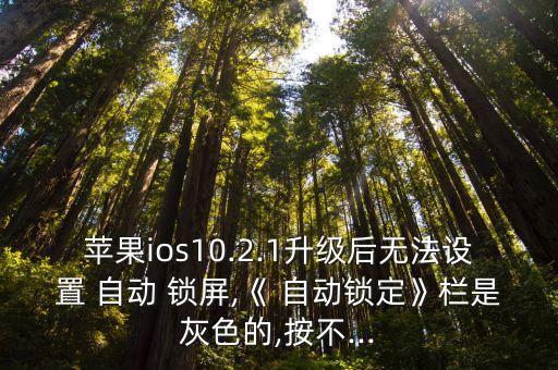 ios10.3.1自動(dòng)鎖屏,蘋果推出正式版三大更新