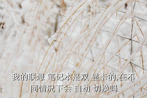 筆記本顯卡會自動切換,我的電腦有雙顯卡集成一個(gè)獨(dú)立