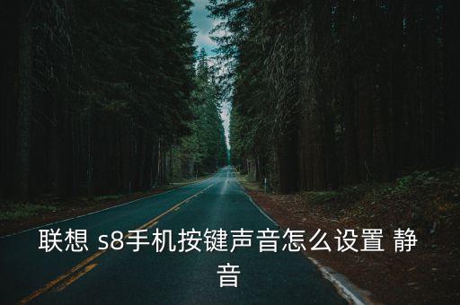 聯(lián)想 s8手機按鍵聲音怎么設(shè)置 靜音