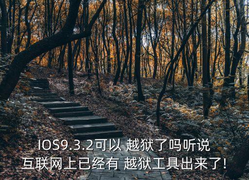 IOS9.3.2可以 越獄了嗎聽說互聯(lián)網(wǎng)上已經(jīng)有 越獄工具出來了!