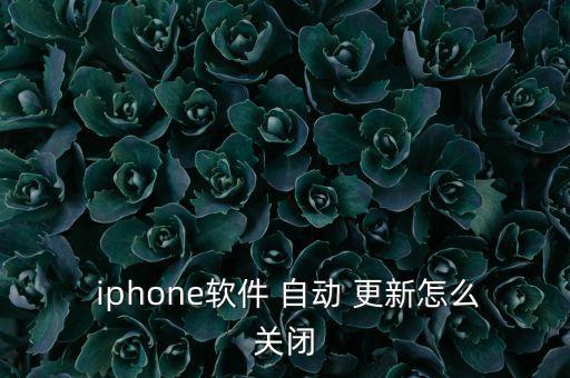 iphone軟件 自動 更新怎么關(guān)閉