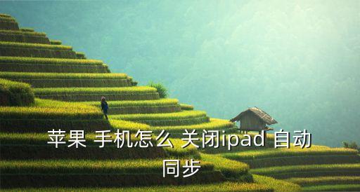 蘋果 手機(jī)怎么 關(guān)閉ipad 自動(dòng) 同步