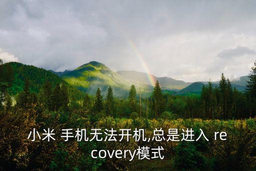 手機(jī)自動(dòng)進(jìn)入rec,安卓手機(jī)怎么進(jìn)行recovery操作?
