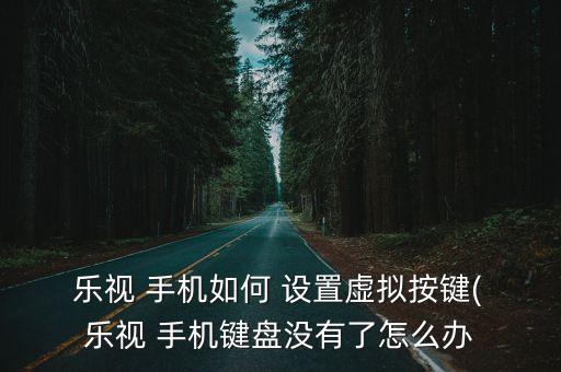  樂視 手機如何 設置虛擬按鍵( 樂視 手機鍵盤沒有了怎么辦
