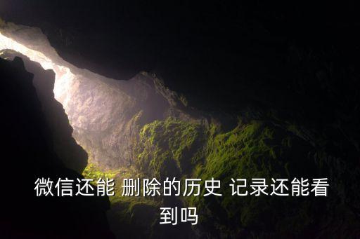  微信還能 刪除的歷史 記錄還能看到嗎