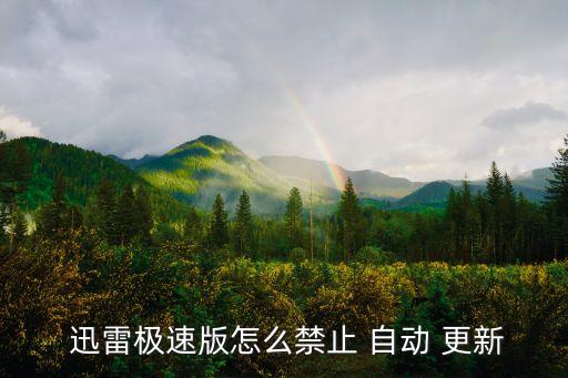  迅雷極速版怎么禁止 自動 更新