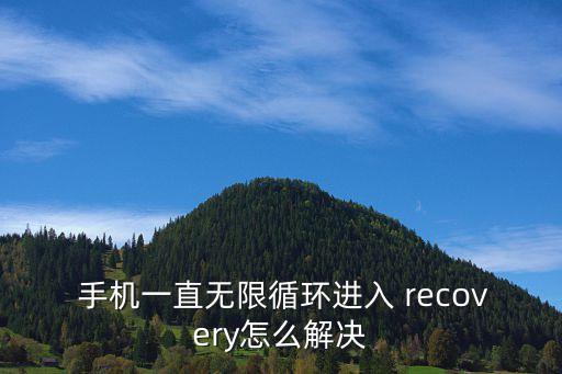  手機一直無限循環(huán)進入 recovery怎么解決