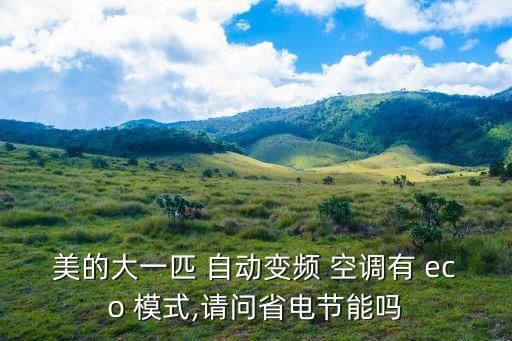 美的大一匹 自動變頻 空調(diào)有 eco 模式,請問省電節(jié)能嗎