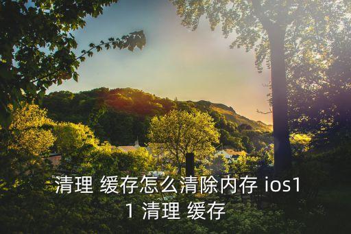  清理 緩存怎么清除內(nèi)存 ios11 清理 緩存