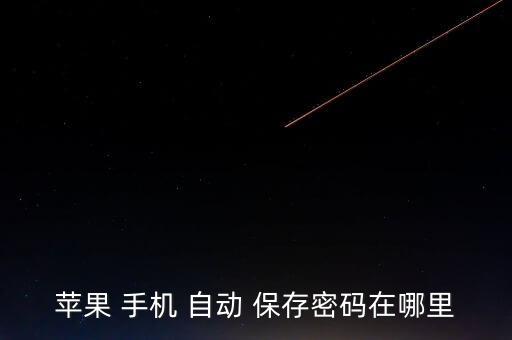 手機(jī)怎么自動(dòng)保存設(shè)置在哪里,如何在safari上查看密碼?
