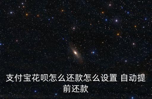 支付寶花唄怎么還款怎么設(shè)置 自動(dòng)提前還款