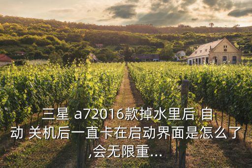  三星 a72016款掉水里后 自動 關機后一直卡在啟動界面是怎么了,會無限重...