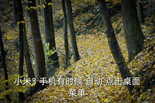 小米3 手機(jī)有時(shí)候 自動(dòng) 點(diǎn)擊桌面菜單