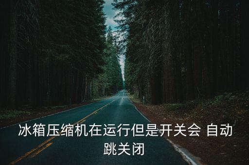  冰箱壓縮機在運行但是開關會 自動跳關閉