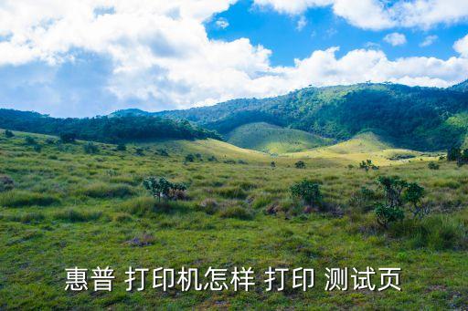 惠普 打印機怎樣 打印 測試頁