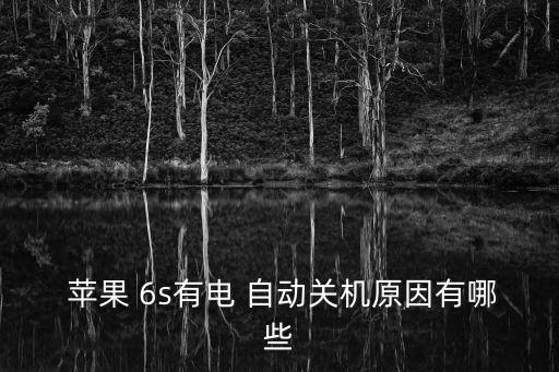 蘋果6s會自動斷電嗎,蘋果手機充電故障原因可能是手機沒斷電